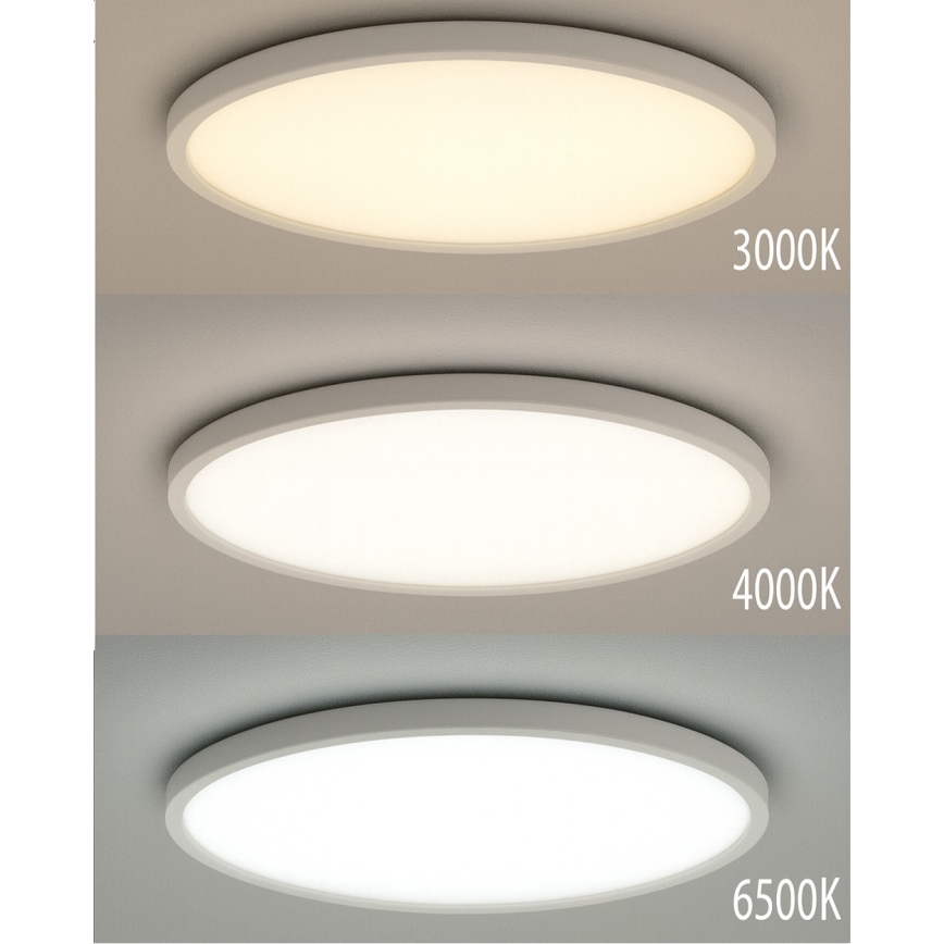 LED Stropní svítidlo LED/40W/230V 3000/4000/6500K pr. 50 cm bílá